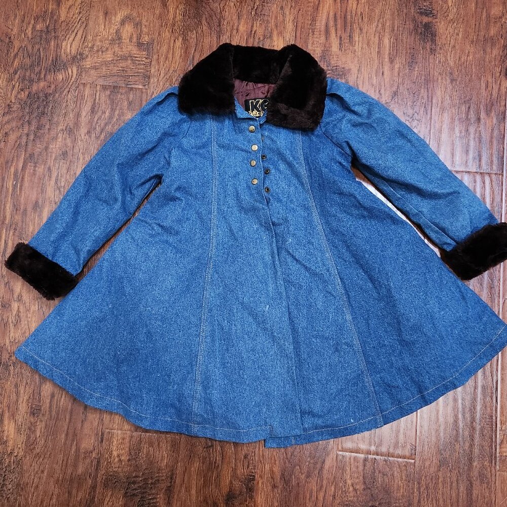 Denim fur-collar coat of your DREAMS🌈🌤